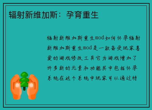 辐射新维加斯：孕育重生